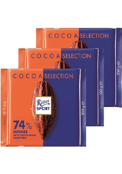 Sport Cocoa Selectıon %74 100 Gr. ( %74 Kakao x 3 Adet)