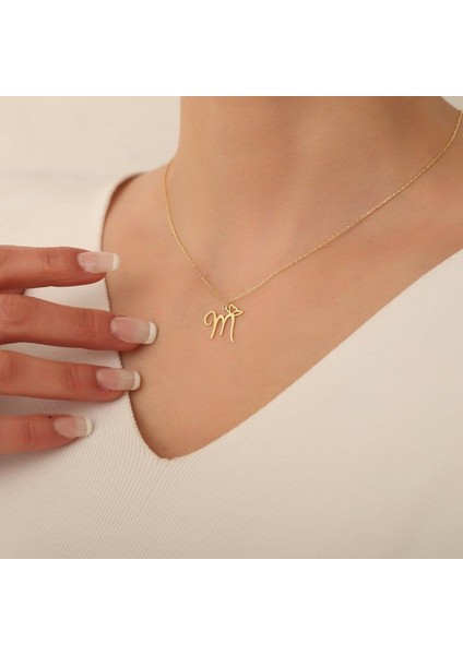 925 Ayar Gümüş Kelebek Detaylı Harf Kolye fiyatları