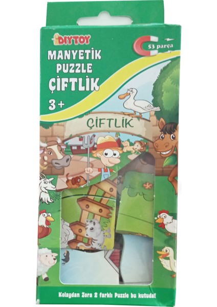 53 Parça Manyetik Çiftlik Puzzle Diytoy