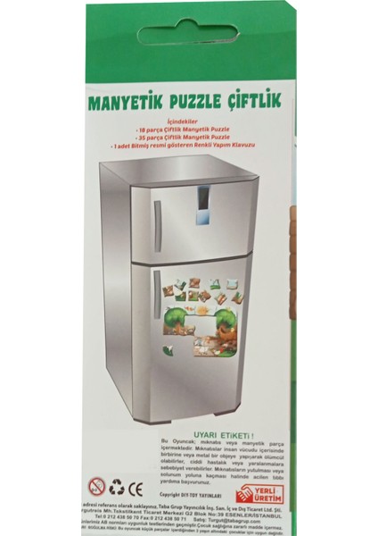 53 Parça Manyetik Çiftlik Puzzle Diytoy