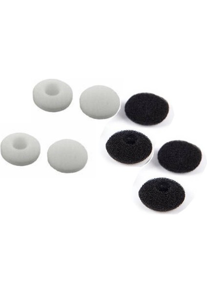 Kulaklık Süngeri, Kulaklık Yastığı (18 Mm) - Taraftar 4 Siyah 4 Beyaz