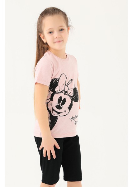 Mınnıe Mouse Kız Çocuk T-Shırt Pembemelanj