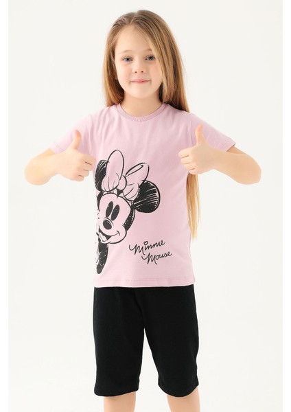Mınnıe Mouse Kız Çocuk T-Shırt Manolya