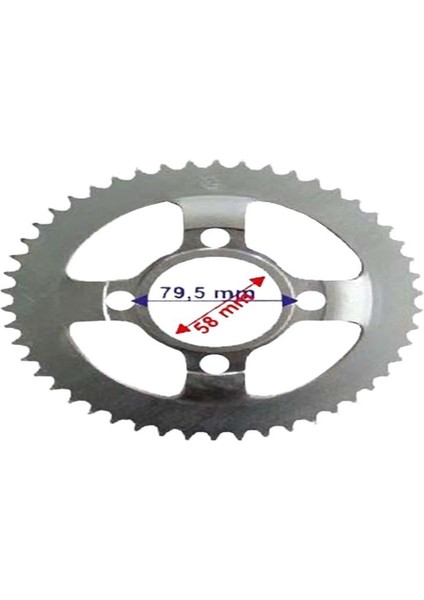 150-200 X-Treme Arka Dişli 428-50T Iç 58 mm Çanaklı Öm