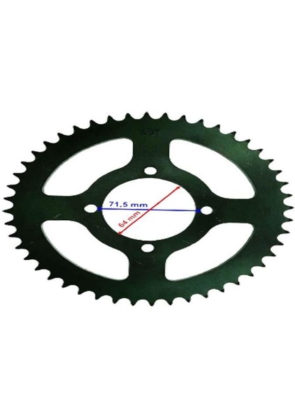 Ybr Uyumlu Arka Dişli 428-48T Iç 64 mm Ind Öm