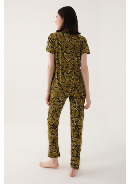 Arnetta Yeşil Kadın Gömlek Pijama