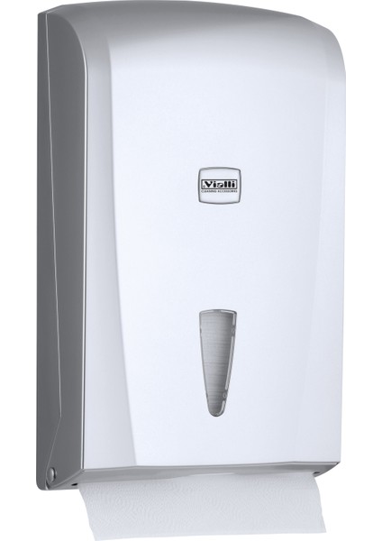 K21M Banyo Mutfak Lavabo Pratik Z Katlı Kağıt Havlu Dispenseri Kapasite 400 Kağıt Gri