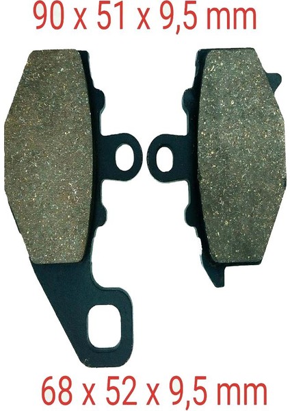 SEVEN KARDEŞLER Kawasaki Uyumlu Arka Disk Balata FA192 Cf Moto 650 NK(2012-2015)-ER-6 F-N - Z750 S Z1000 Zx6-R