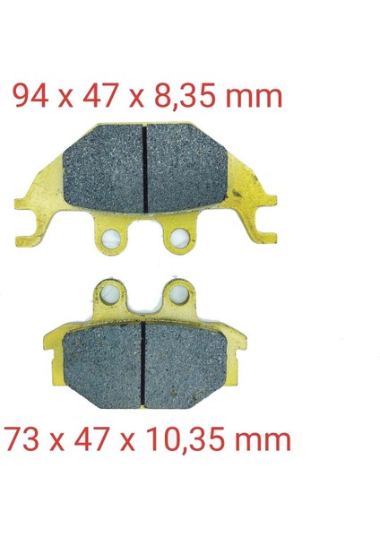 Ön-Arka Fren Disk Balatası FA377 Cectek 500 Gladiator Can-Am Ds 250 Sym Quadlander 300 Citymax 300