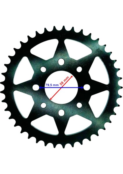 Arka Dişli 520-41T Iç 58X8 Delik Ktm Duke 200(2011-2014)