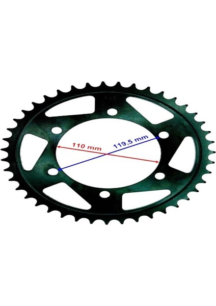 Arka Dişli 525-43T Iç 110*6 Delik Uyumlu Yzf R6(2006-2017)