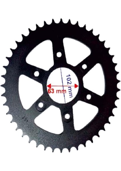 Arka Dişli 520-45T Iç 63X6 Delikli Bajaj Dominar 400