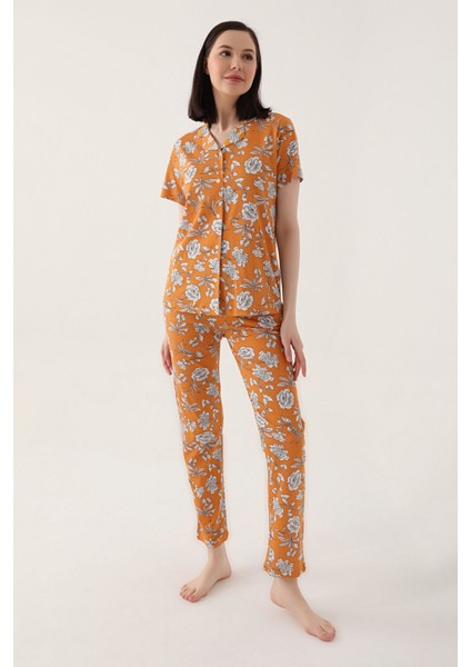 Safran Kadın Gömlek Pijama
