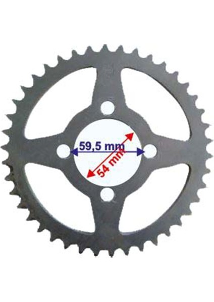 Cbr 125 Uyumlu R Arka Dişli 428-42T Iç 54 mm (2004-2010) Öm