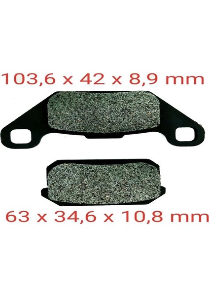 Atv-Buggy Arka Fren Disk Balatası FA431 Gold