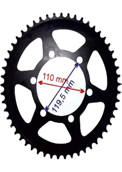 Kawasaki Uyumlu Ninja 250 Arka Dişli 520-53T Iç 110XÖM