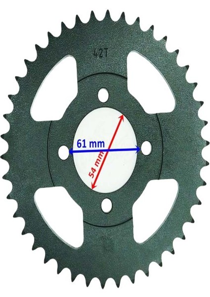 Cub Arka Dişli 428-42T Iç 54 mm Öm