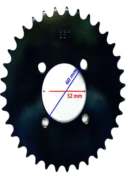 Suzuki Cub Uyumlu Best Arka Dişli 428-35T Iç 52 mm Ind Öm