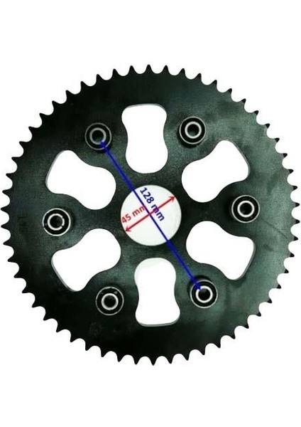 250 Yuki İzci Arka Dişli 428-54t İç 45 Mm 6 Takozlu
