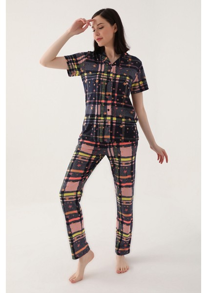 Arnetta Lacivert Kadın Gömlek Pijama modelleri