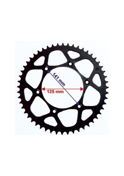 CR125-250-KX-KTM Arka Dişli 520-52T Iç 125X6 Delikli Ind