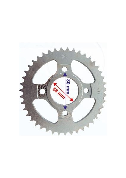 125 Cg Model Arka Dişli 428-43T Iç 58 mm Öm