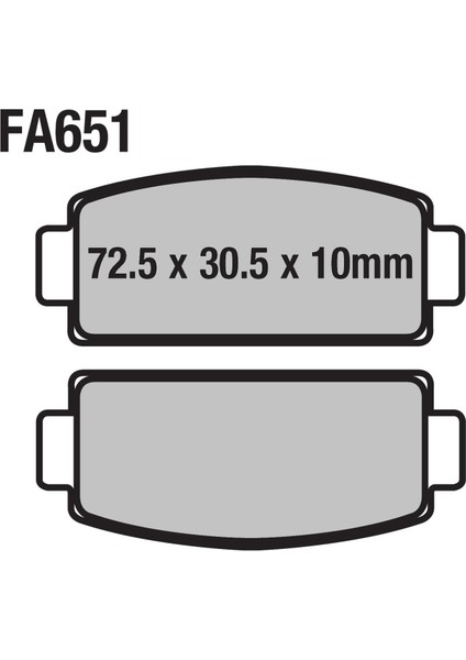 Atv Arka Fren Balatası 625-TRC FA651 Orj