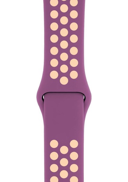 Apple Watch 42-44MM Silikon Kayış - Açık Mor / Lila