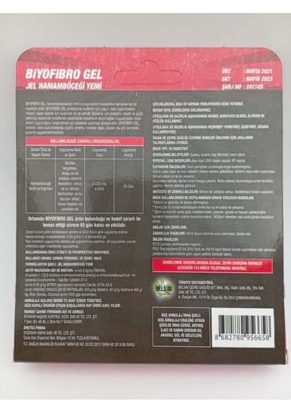 Biyofibro Gel Hamamböceği Yemi 5 gr Belsav. Uzun Etkili. 2 Adet fiyatları