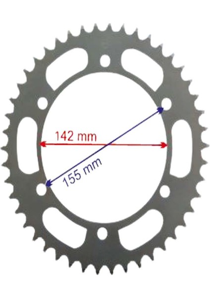 Hyosung GT250R Arka Dişli 520-46T Iç 142X6 Delikli Ind Öm