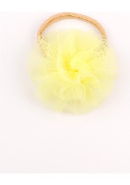 Sarı Tül Çiçek Kız Çocuk Saç Bandı fiyatları