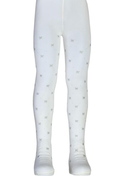 Simli Fiyonklu Çocuk Külotlu Çorap - Dore modelleri