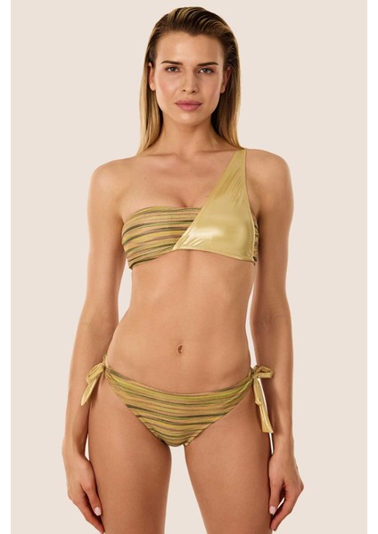 40741 Gold Simli Bikini Takımı