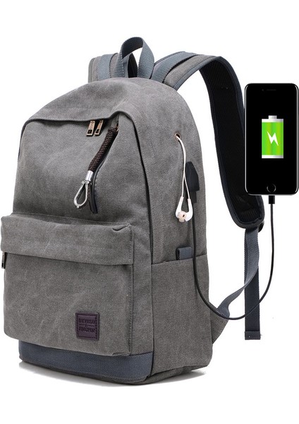 USB Şarj Portlu Sırt Çantası Sırt Çantası (Yurt Dışından)
