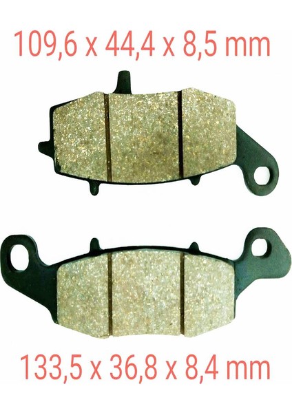 Ön Fren Disk Balata FA229 Cf Moto 650 NK(2012-2015) Sol - Kawasaki Z 750 S - Er-6f Er-6n Sol