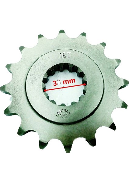 Ön Dişli 525-16T Iç 30X13 Tırnak Uyumlu Yzf R1(2004-2008)