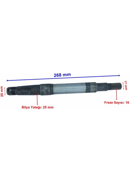 E-Bis Yolcu Altai Trend S 4000 Sol Aks 16 Freze 268 mm Öm