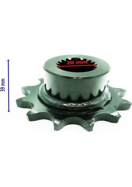 Ön Dişli 530-12T Iç 20XUZUNLUK 39MM Tm Öm