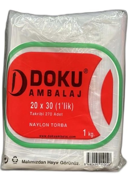 20 x 30 cm Naylon Torba 1kg