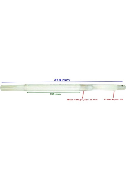 Yuki Aydos Sol Aks 314XBİLYA Yatağı 25X6-24 Freze Öm