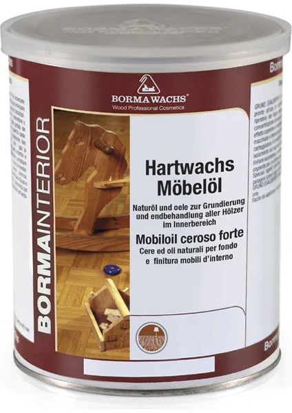 Borma Wachs Hardwax Furniture Oil - Yoğun Wax Içeren Mobilya Yağı (Natürel Efekt)