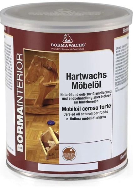 Hardwax Furniture Oil - Yoğun Wax Içeren Mobilya Yağı (Natürel Efekt)