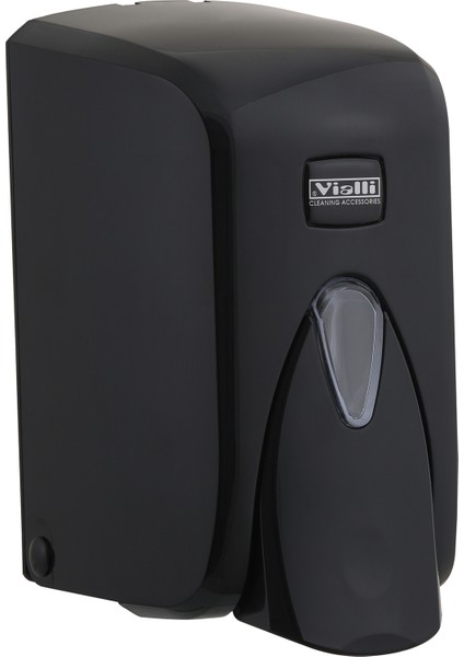 Sıvı Sabun Dispenseri Aparatı Hazneli Siyah 500 ml Vialli S5B