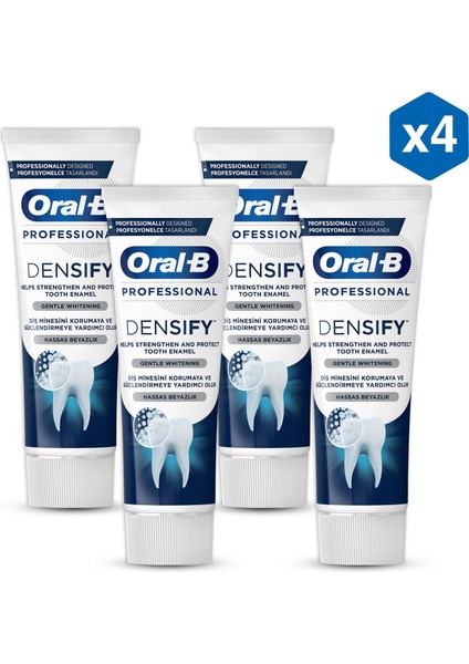 Professional Densify Hassas Beyazlık Diş Macunu 65 ml 4'lü Paket