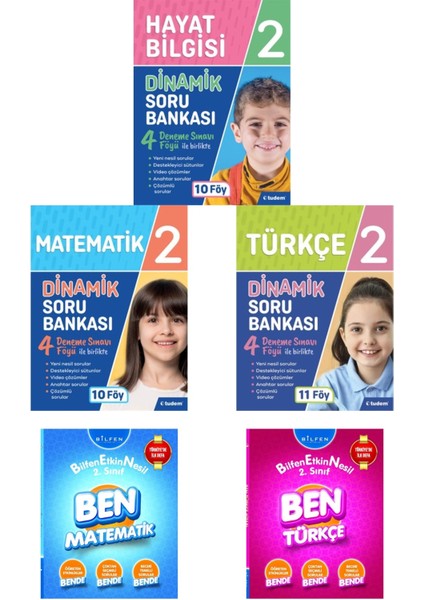 2. Sınıf Bilfen Ben Türkçe + Matematik ve Dinamik Türkçe + Matematik + Hayat Bilgisi Soru Bankası