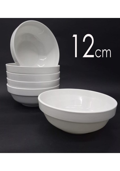 Beyaz Melamin Ekonomik Çorba Kasesi 12 x 5 cm 12 Adet