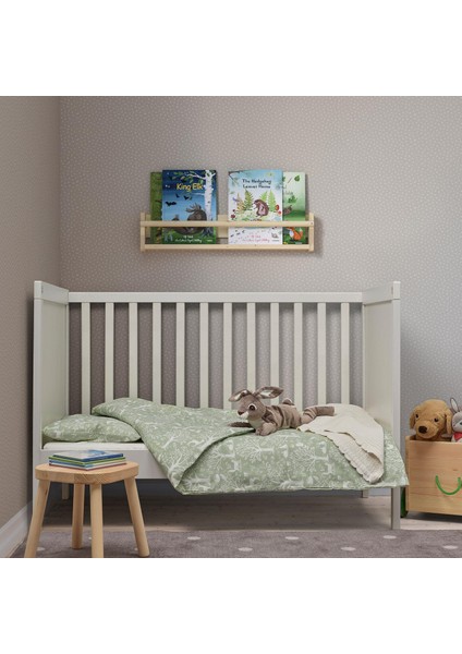 Bebek Nevresim Takımı Su Yeşili Renk-Orman Temalı 110X125/35X55 cm Çarşafsız fırsatları