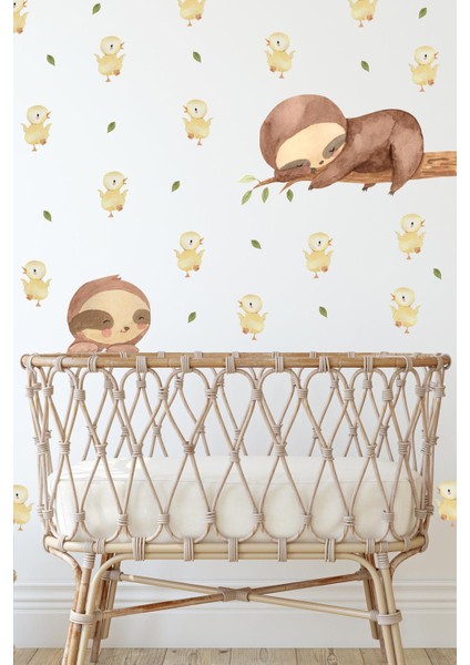 Tembel Hayvan ve Arkadaşı Çocuk Bebek Odası Sticker Seti
