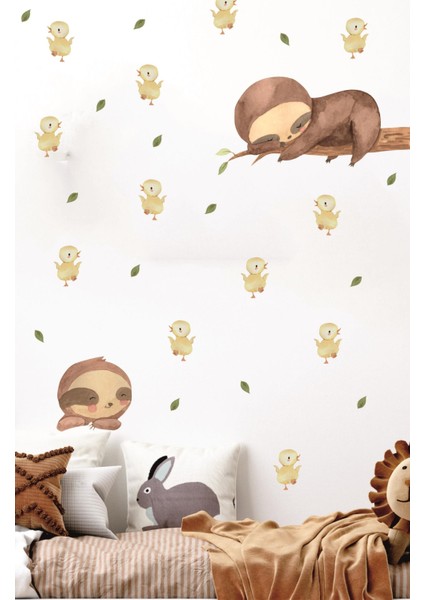 Tembel Hayvan ve Arkadaşı Çocuk Bebek Odası Sticker Seti fiyatları