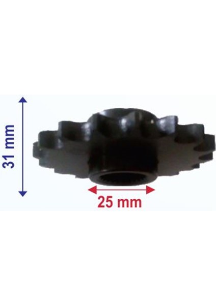 Kanuni Ön Dişli 530-17T Iç 25XUZUNLUK 31XM Öm